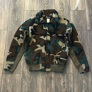 Vintage Browning Camo Camouflage Zip Up Jacket Men’s Size Medium Made In USA